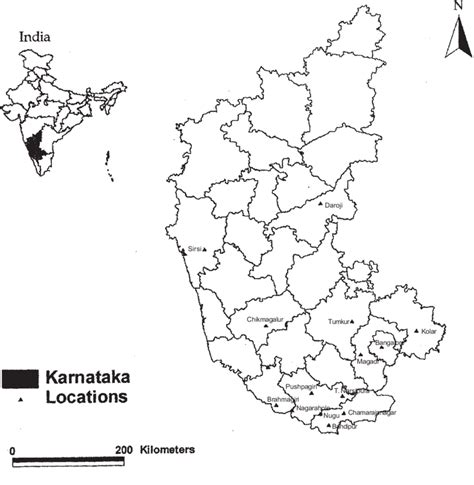 india map with karnataka highlighted