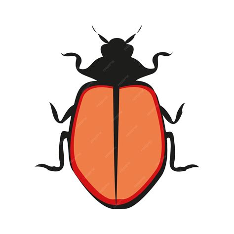 Premium Vector Black Bug Illustration