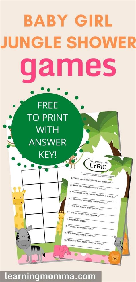 Many of these baby shower games are supplied with free printable game sheets for your convenience. Free Printable Baby Shower Games With Answer Key - Baby ...