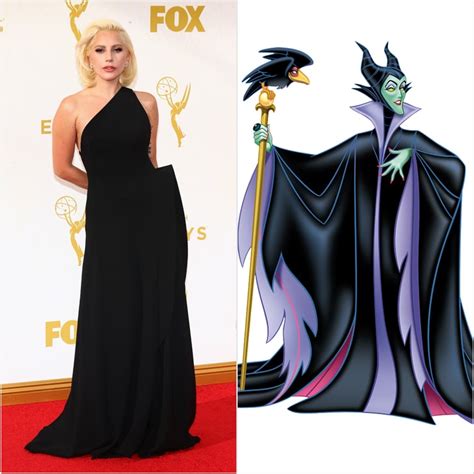 Lady Gaga As Maleficent Disney Princess Dresses At Emmys 2015