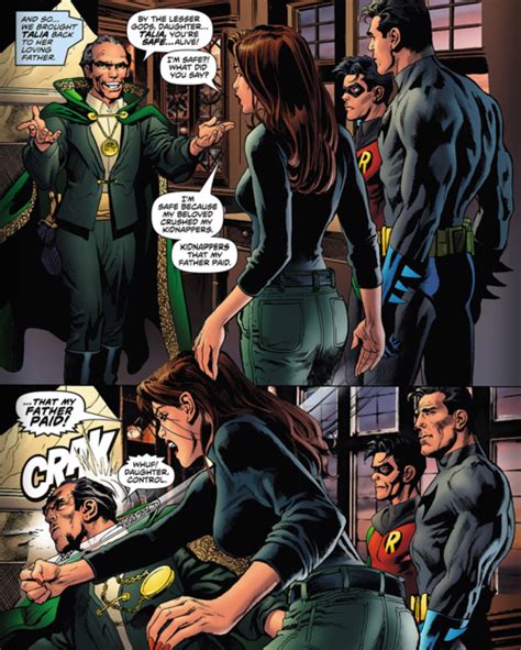 Talia And Her Loving Father Batman Comics Talia Al Ghul Gotham