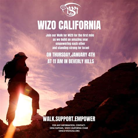 Walk With Wizo Wizo California Womens International Zionist