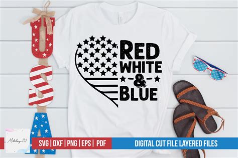 Red White And Blue Svg Design Graphic By Svgstudiodesignfiles · Creative