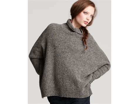 Lyst Vince Oversized Turtleneck Sweater In Natural