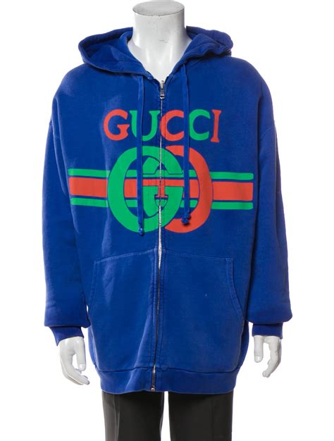 Gucci 2019 Sukey Logo Hoodie Blue Sweatshirts And Hoodies Clothing