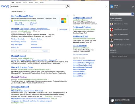 New Microsoft Bing Design Went Live And Blends Great With Windows 8