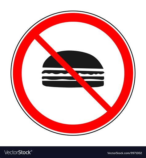 Do Not Eat Sign Royalty Free Vector Image Vectorstock