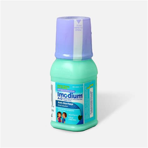 Imodium A D Childrens Anti Diarrheal Liquid Mint Flavor 4 Fl Oz