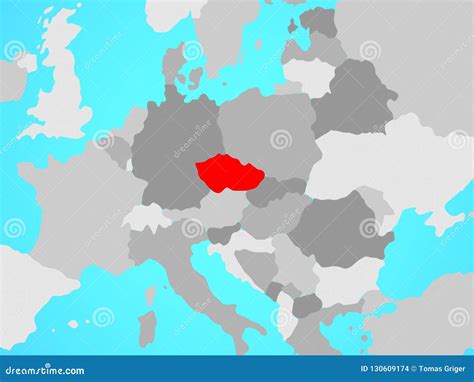 Czech Republic On Map Stock Illustration Illustration Of European