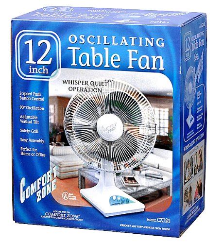 Comfort Zone Cz121 12 Oscillating Fan White New Ebay