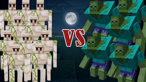 Iron Golems Vs Mutant Zombies Minecraft Youtube