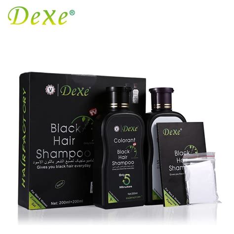 This shampoo distributes very well, smoothes the hair cuticles and detangles effortlessly. Dexe 5 Mins Dye Hair Into Black Herb Natural Black Hair ...