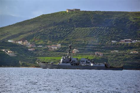 Souda Bay Greece March 6 2014 The Guided Missile Destroyer Uss