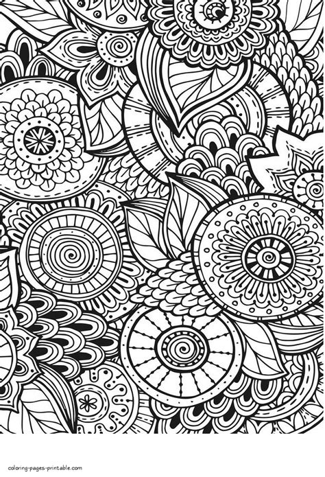 Abstract Coloring Pages For Adults Flowers Coloring Pages Printablecom