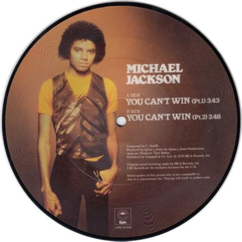 Michael Jackson You Cant Win Uk 7 Vinyl Picture Disc 7 Inch Picture