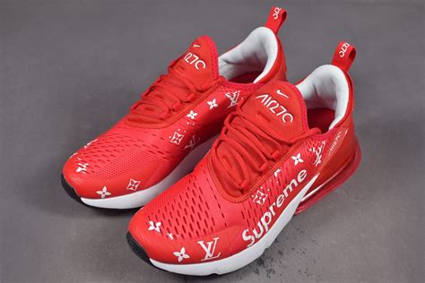 Supreme X Nike Air Max 270 Redwhite Mens And Womens Shoes For Sale