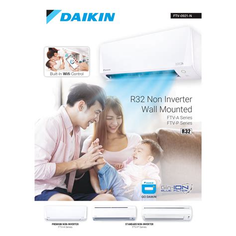 DAIKIN Standard Non Inverter Air Conditioner FTV P R32 1 0HP FTV28PB