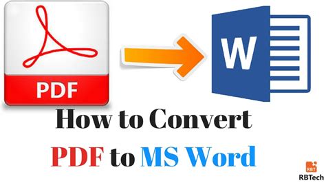 Convert word to pdf online, our tool doc to pdf converter lets you change unlimited ms word document into a pdf format. How to Convert Easily PDF to MS word (Online & offline ...