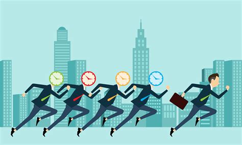 Business People Competition With Time 1127277 Vector Art At Vecteezy