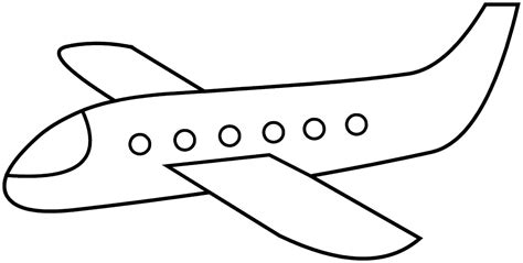Simple Airplane Coloring Page En Coloring Home