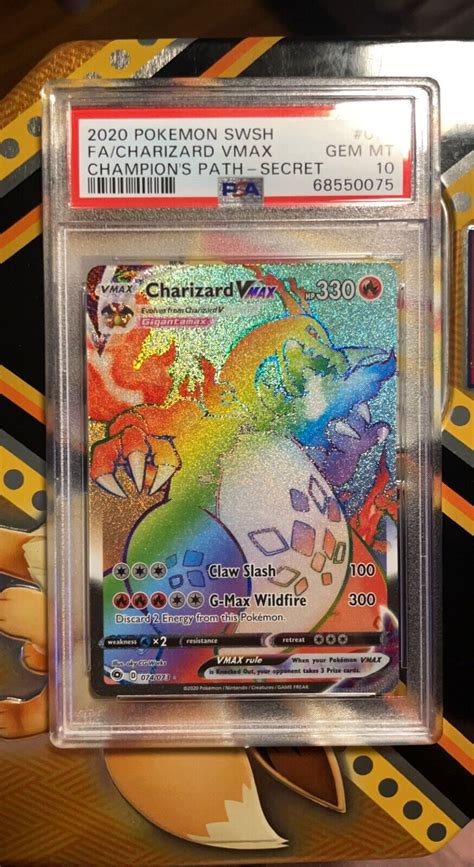 Mavin Psa Pokemon Champion Path Secret Rare Rainbow Charizard