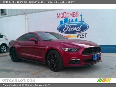 Ruby Red Metallic 2016 Ford Mustang Gt Premium Coupe Ebony Interior
