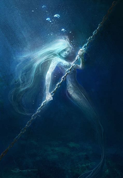 Illustration John Paul Balmet Mermaid Artwork Fantasy Mermaids