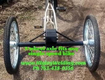 Electric bicycle conversion kits first appeared a long time ago. 3 Wheel Special Needs Bicycles - Three Wheel Bike Axle ...