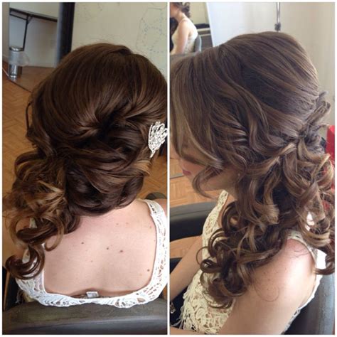 Bridal Hair Wedding Hair Side Swept Updo Side Ponytail