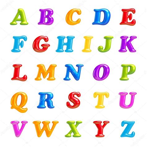 Abc Collection Alphabet 3d Font Creative Isolated Letters Stock