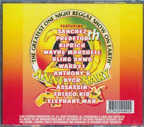 Reggae Sting 20th Anniversary Part 2 De Various Cd Chez Discordia
