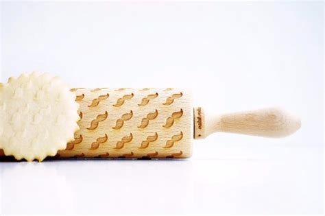 Moustache Embossing Rolling Pin Laser Engraved Rolling Pin Etsy