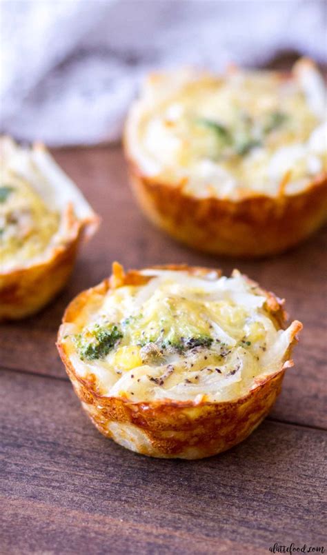 Hash Brown Crusted Broccoli And Cheddar Quiche Cups A Latte Food