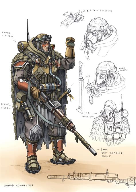 Artstation Nomad Commander Vasily Khazykov Rpg Character Character
