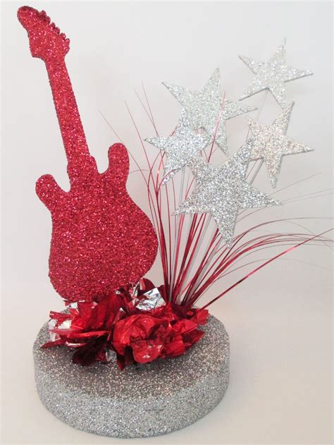 Rockn Roll Centerpieces Bing Images Guitar Party Music Party