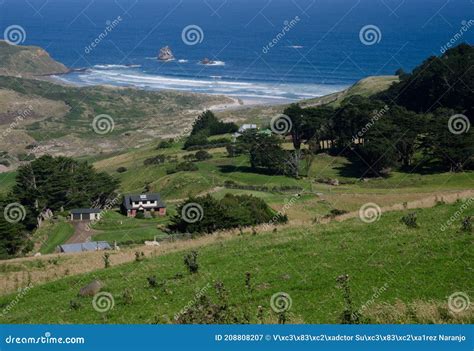 Sandfly Bay In Otago Peninsula Stock Image Image Of Houses Countryside