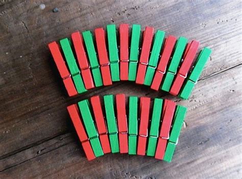 Advent Calendar Christmas Countdown Mini Clothespins With Etsy