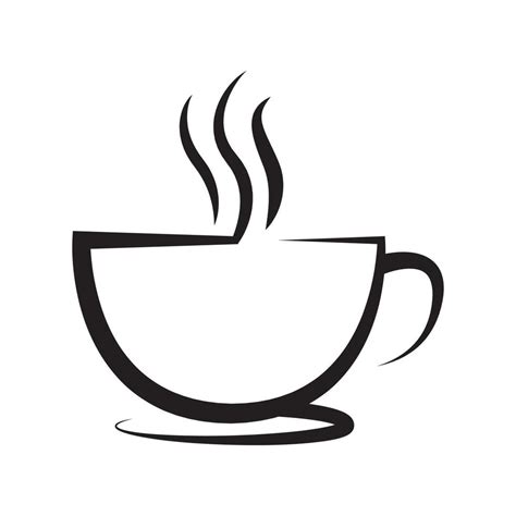 Minimal Cup Coffee Drink With Steam Logo Design Vector Graphic Symbol