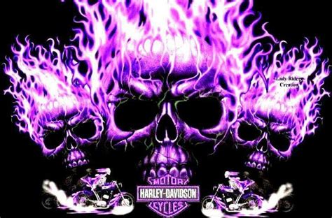 Purple Skull Fire Art Skull Skull Wallpaper