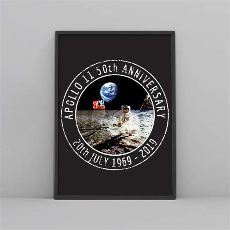Apollo 11 50th Anniversary Moon Landing Poster Poster Art Design
