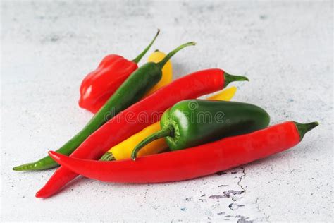 Different Types Of Hot Spicy Pepper Stock Image Image Of Healthy