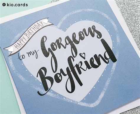 Boyfriend Birthday Card Romantic Boyfriend Card Birthday Etsy