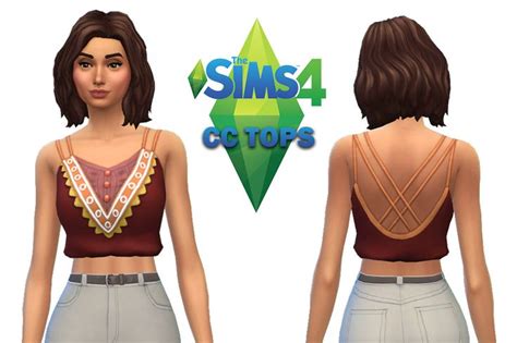 The Sims 4 Cc Tops Maxis Match Sims 4 Clothing Maxis Match Sims 4