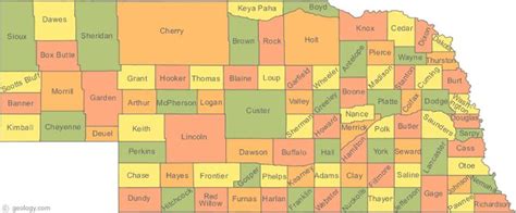 Map Of Nebraska Nebraska County Map Genealogy Map