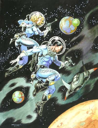 Space Couple By Don Marquez Science Fiction Art Retro Futurism