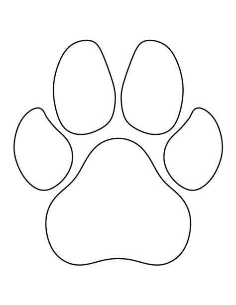 Dog Paw Print Pattern Use The Printable Outline For