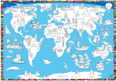 Wie können sie die sylt karte vergrößern? Malkarte "Welt" - druckbunt Verlag