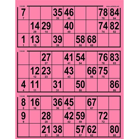 167 Planches De 3 Grilles Grand Format Cartas De Bingo Bingo Para