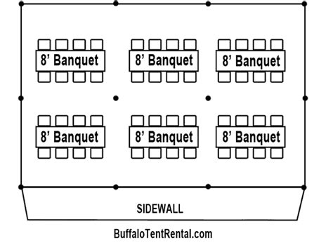 20 X 30 Tent Layout Rental In Buffalo Erie County Niagara County And