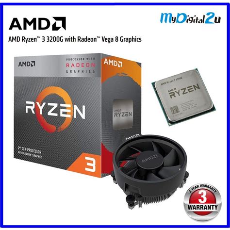 Amd Ryzen 3 3200g Processor With Radeon Rx Vega 8 Graphics